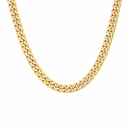 Premium Stainless Steel | 8MM Cuban Link Necklace | Gold