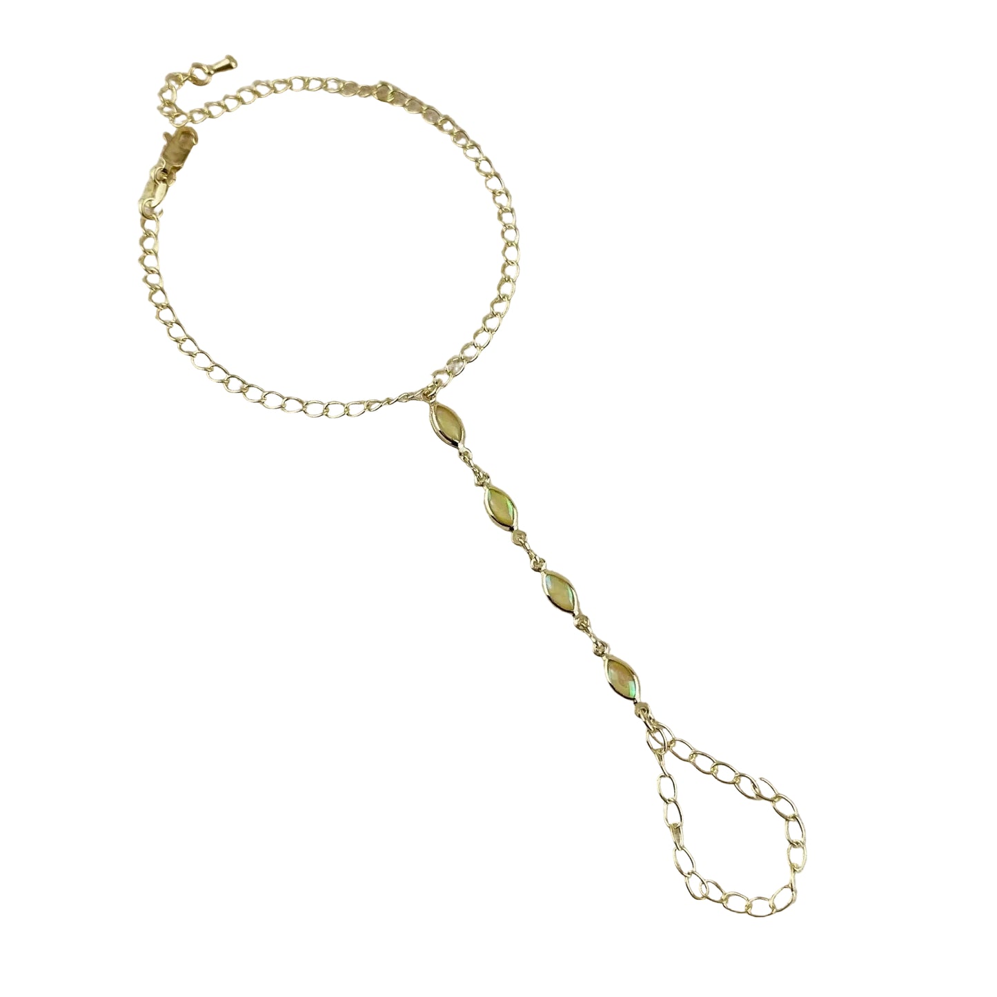 Marquise Opal Hand Chain | 18K Gold Filled