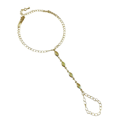 Marquise Opal Hand Chain | 18K Gold Filled