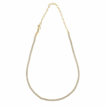 GOLD FILLED - TENNIS NECKLACE - MARQUISE 4MM
