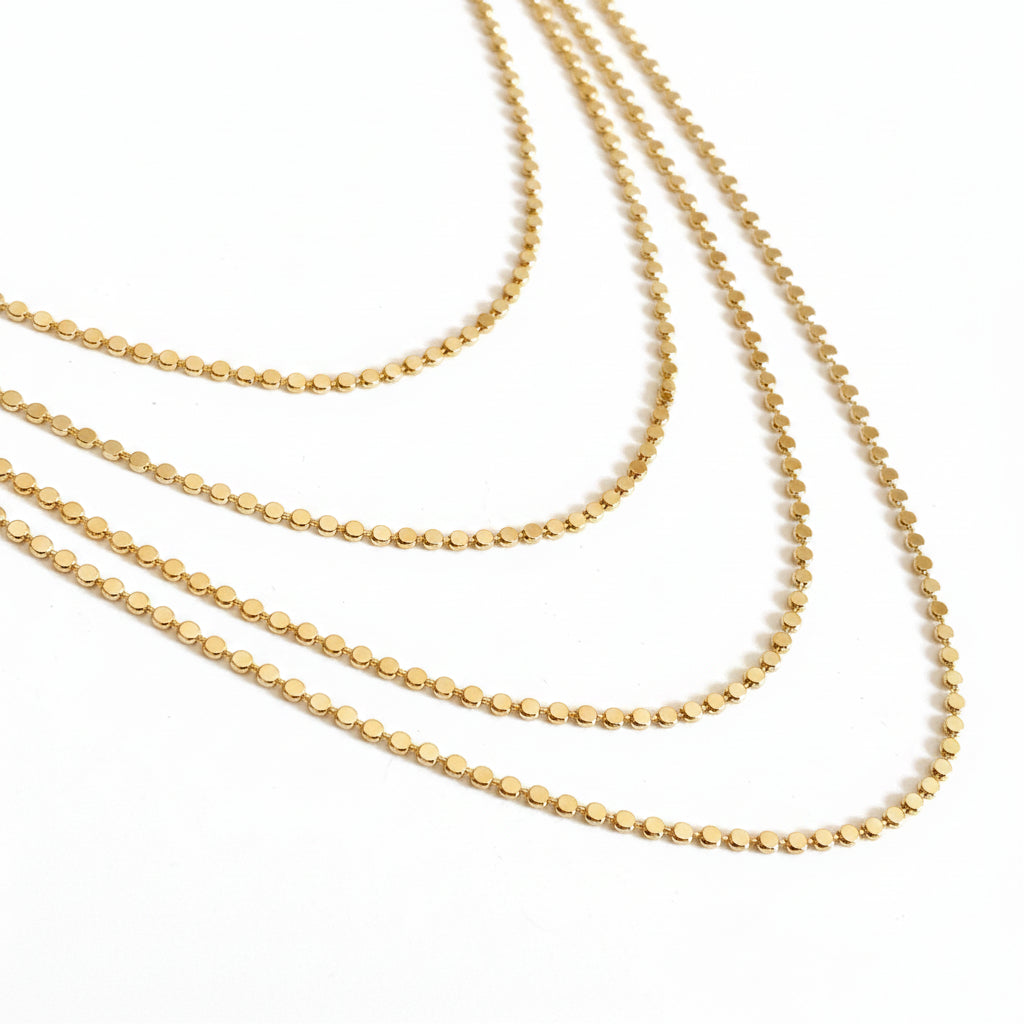 Dots Necklace | 2MM | 18K Gold Filled