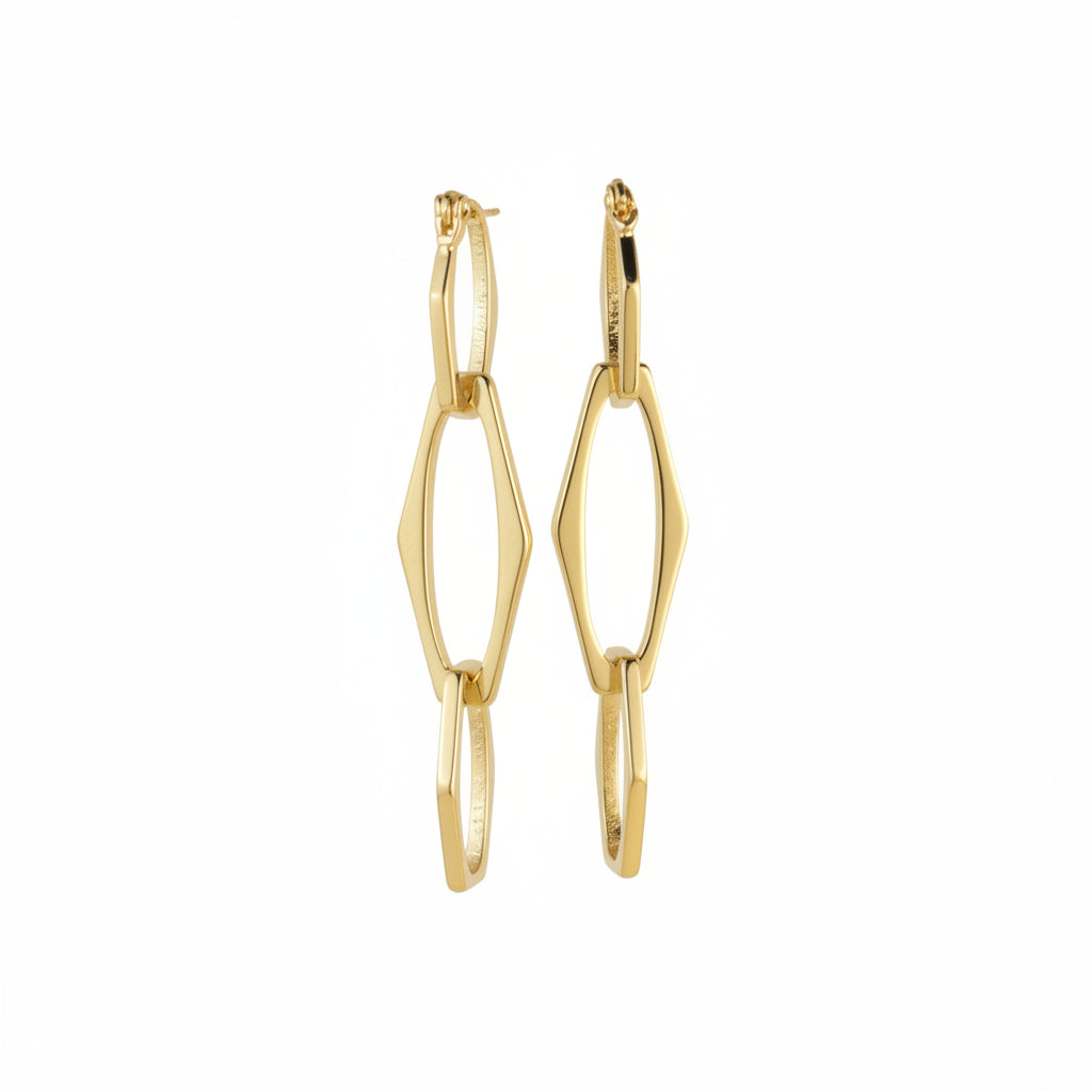 Convertible Geometric Dangle Earrings | 18K Gold Filled