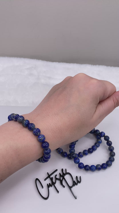 8MM Lapis Lazuli | Natural Gemstone Stretch Bracelet