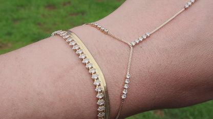 Olivia CZ Hand Chain | 18K Gold Filled