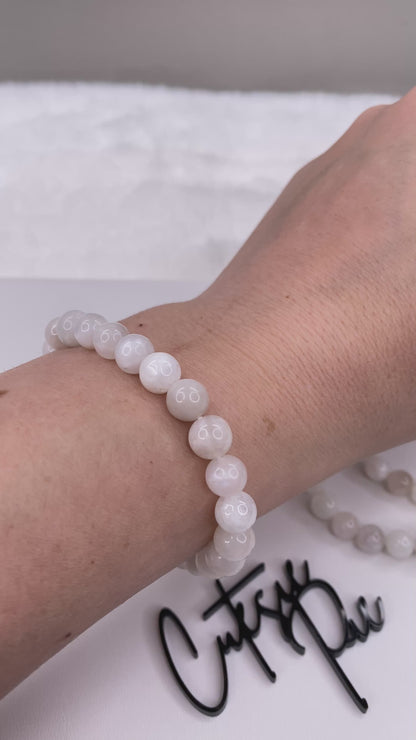8MM Moonstone | Natural Gemstone Stretch Bracelet
