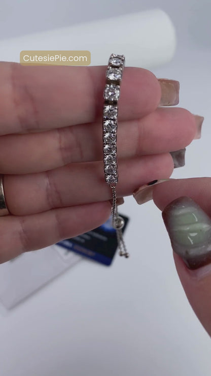 Moissanite Tennis Bolo Bracelet | 4MM | 5.4CT | .925 Sterling Silver | Certificate Included