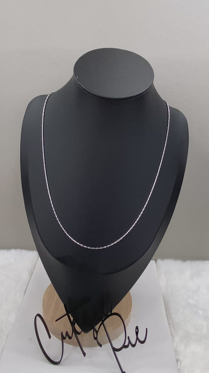 Bar Link Chain Necklace | 1.3MM Diamond Cut | Steel | Premium Stainless Steel