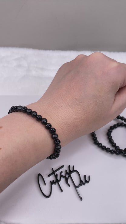 6MM Black Onyx | Natural Gemstone Stretch Bracelet