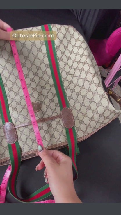 Gucci | Vintage GG Web Large Travel Tote | Coated Canvas