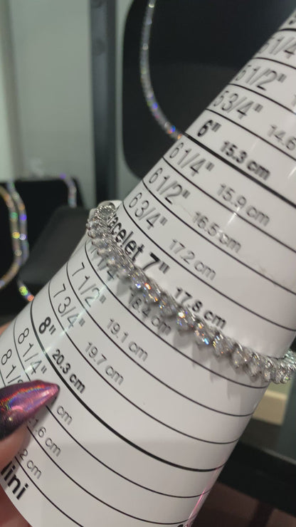 PREMIUM STAINLESS STEEL - TENNIS BRACELET - HEART 4MM