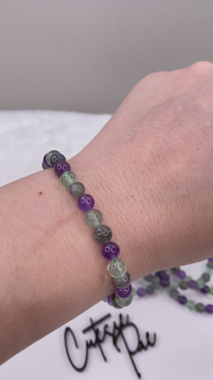 6MM Mystic Aura Blend | Natural Crystal Stretch Bracelet