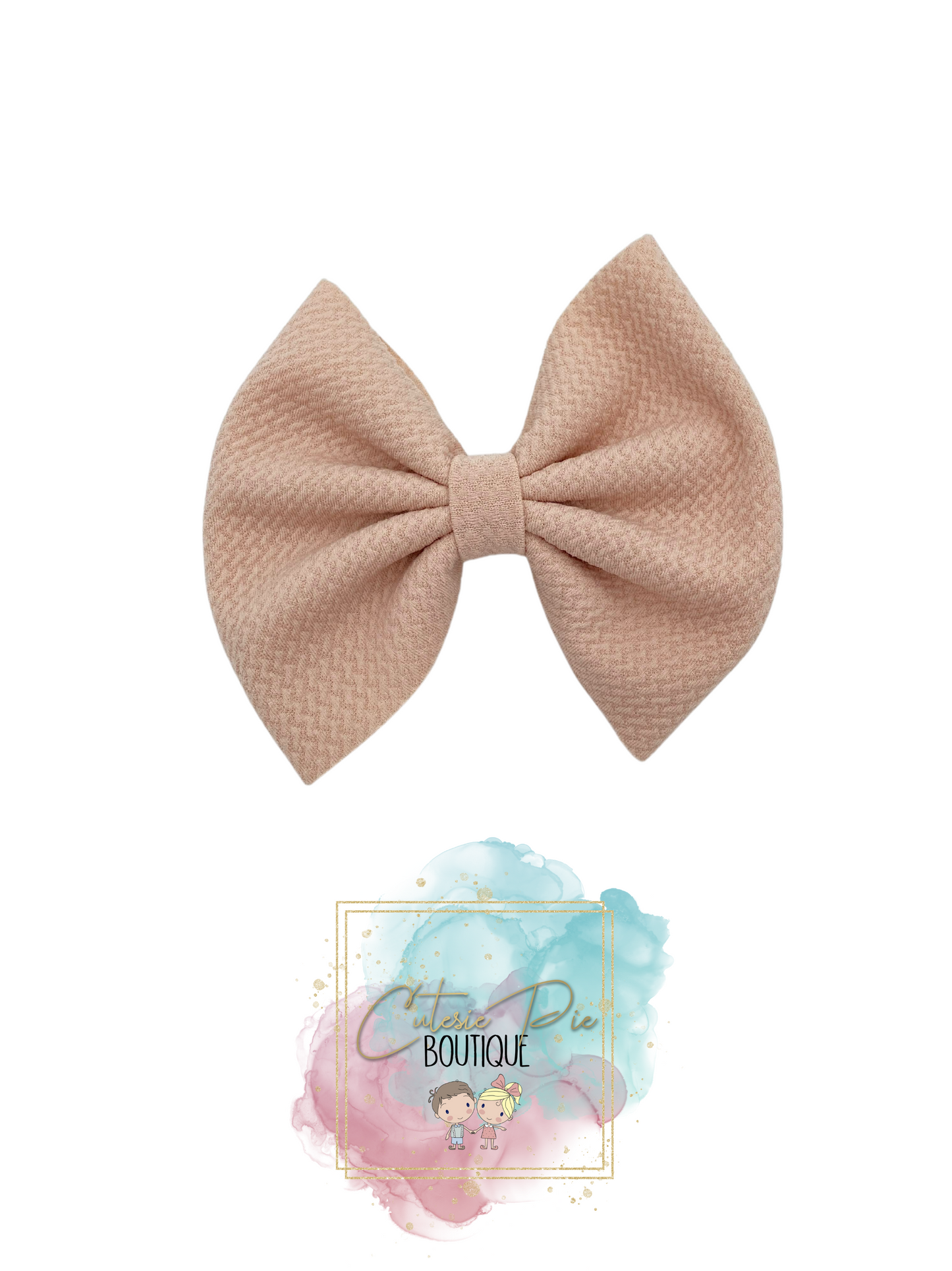 5" Cutesie Fabric Hair Bow - SOLID COLORS