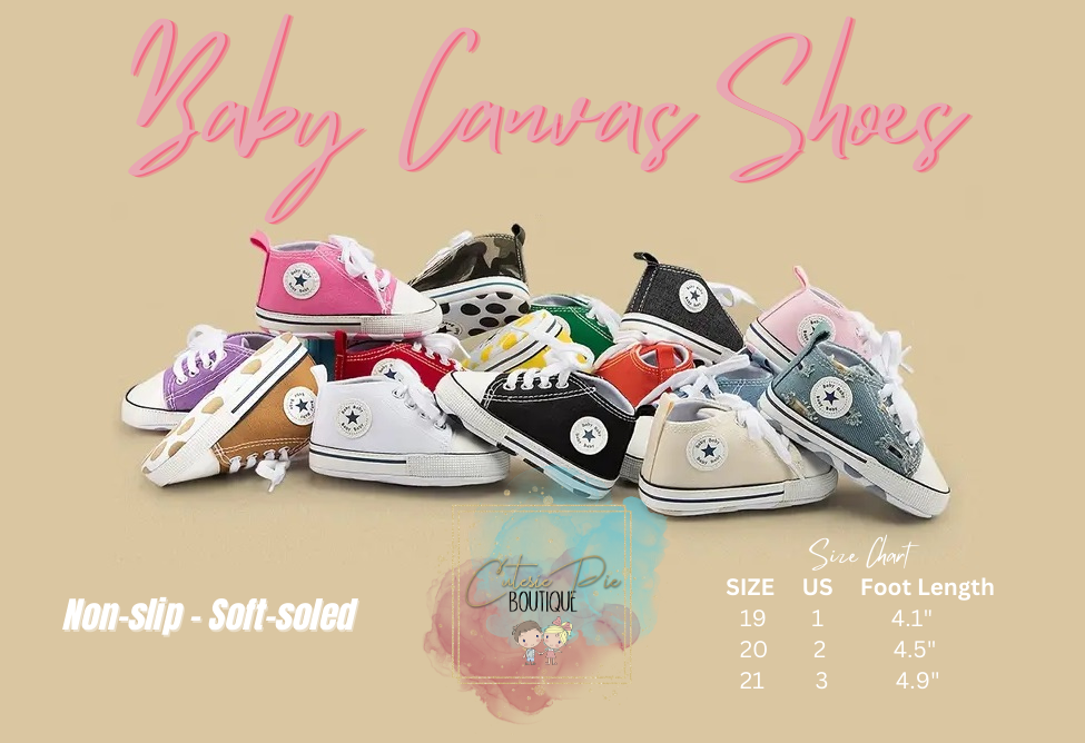 Baby Canvas Sneaker Crib Shoe