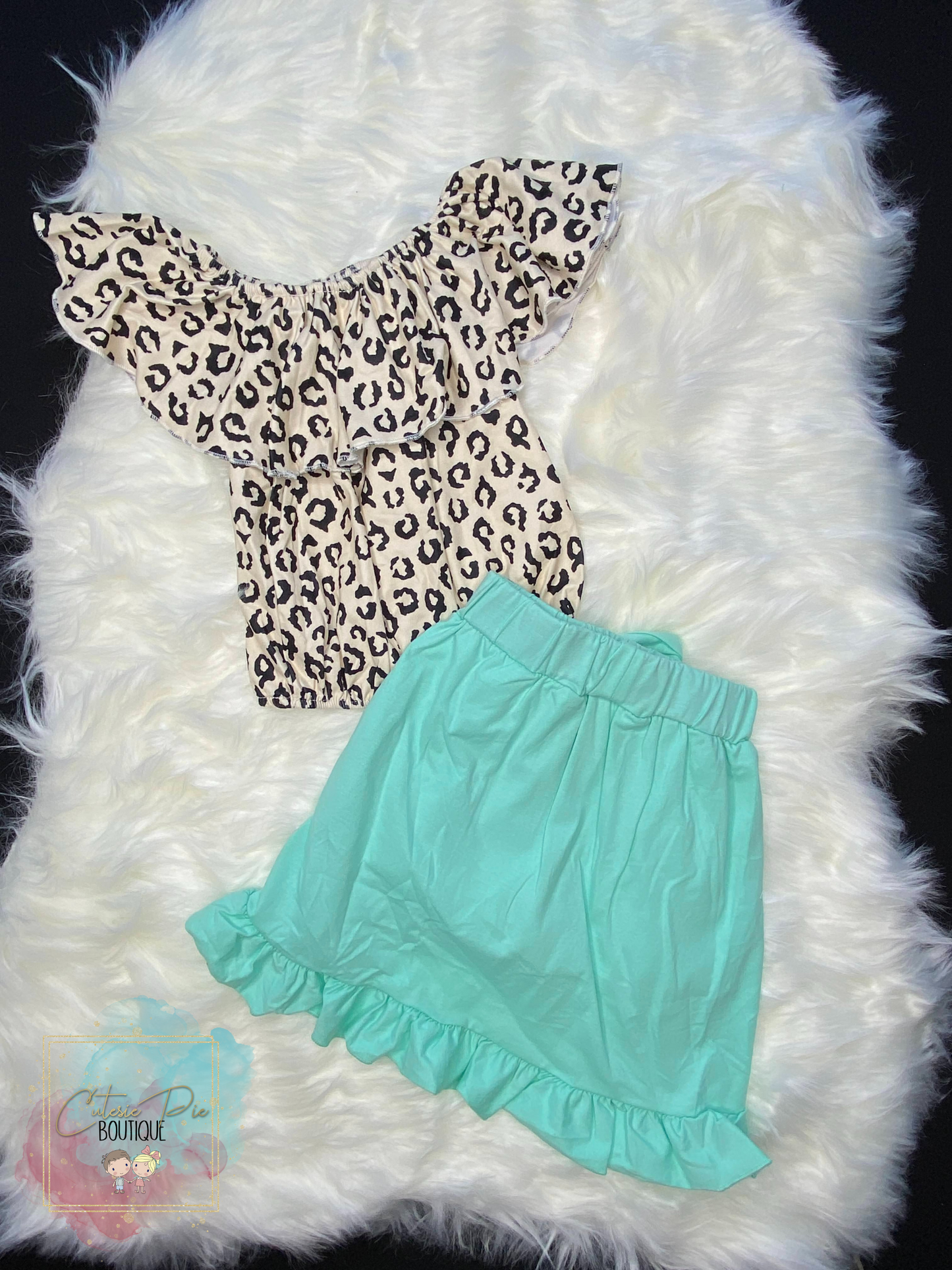 Wild Safari | Leopard Ruffle Top & Skort Set