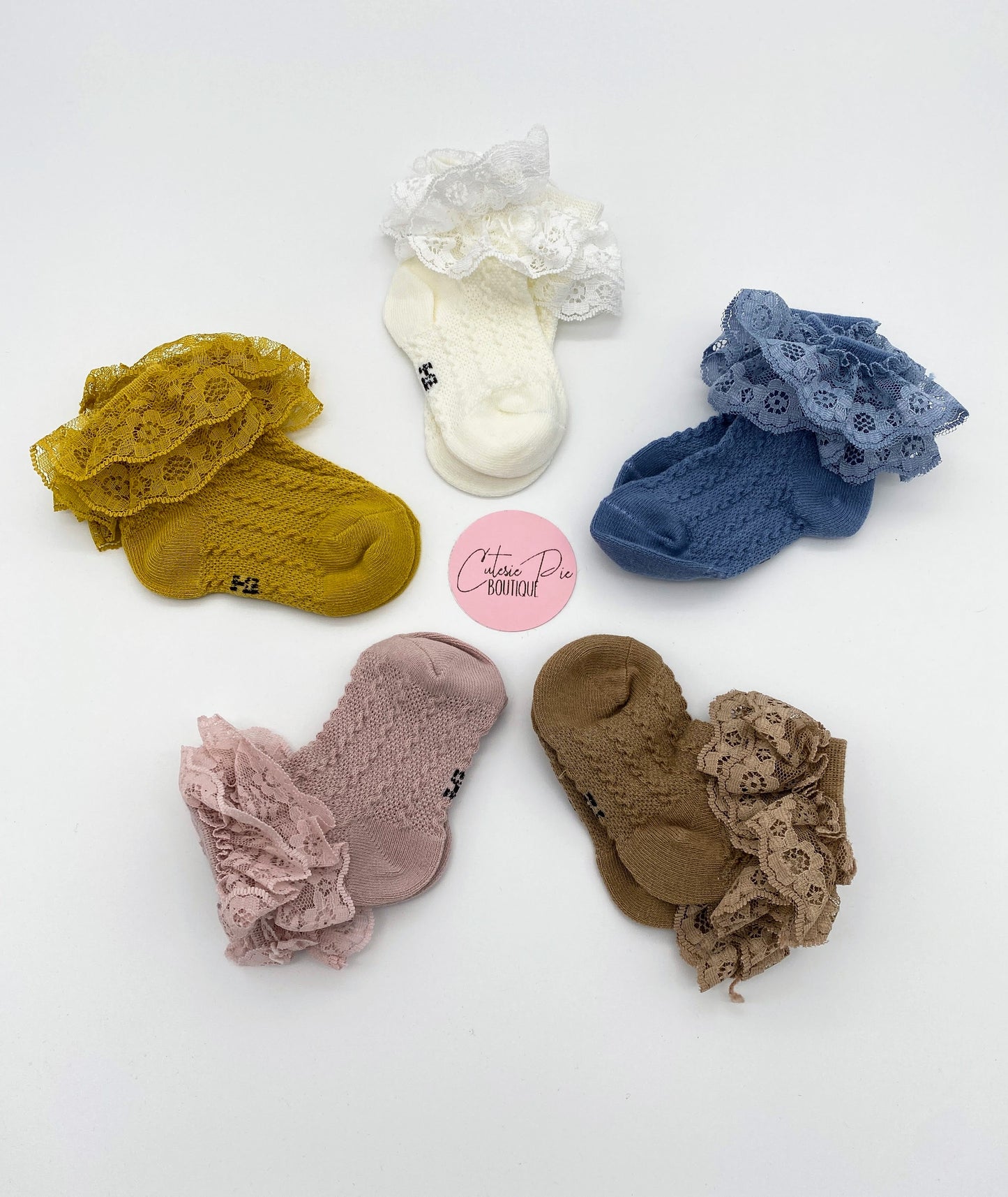 Infant Lace Ruffle Socks - 5 PACK