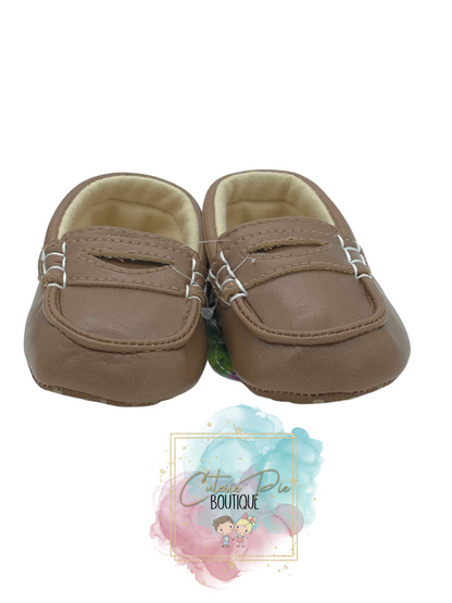 Baby Penny Loafer Shoes { Brown }