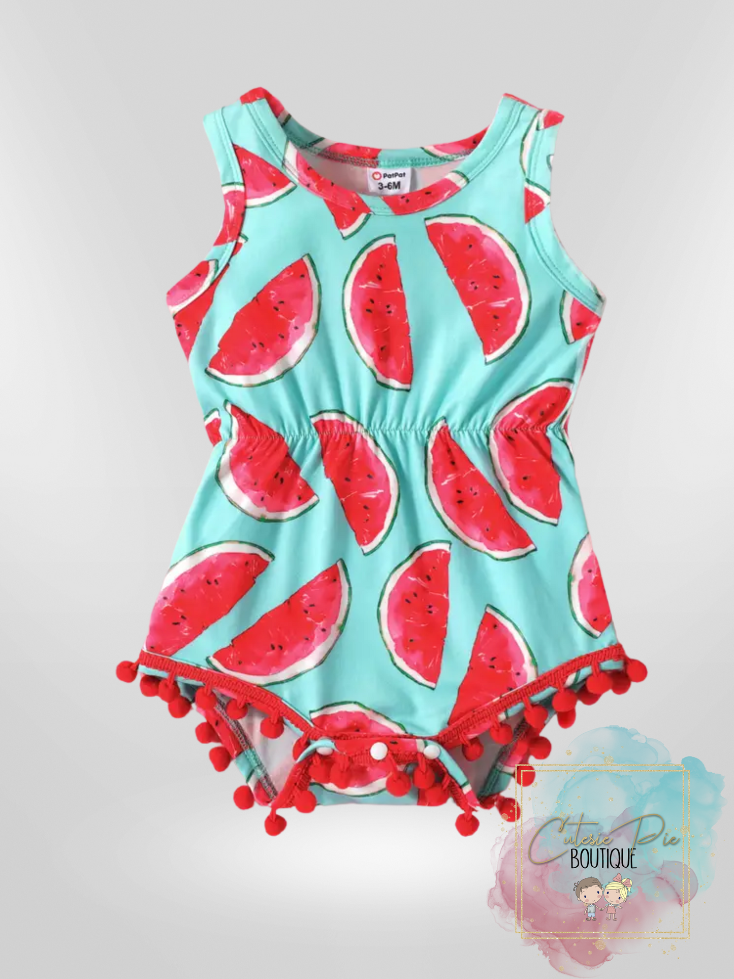 Sweet Summer | Watermelon Pom Romper