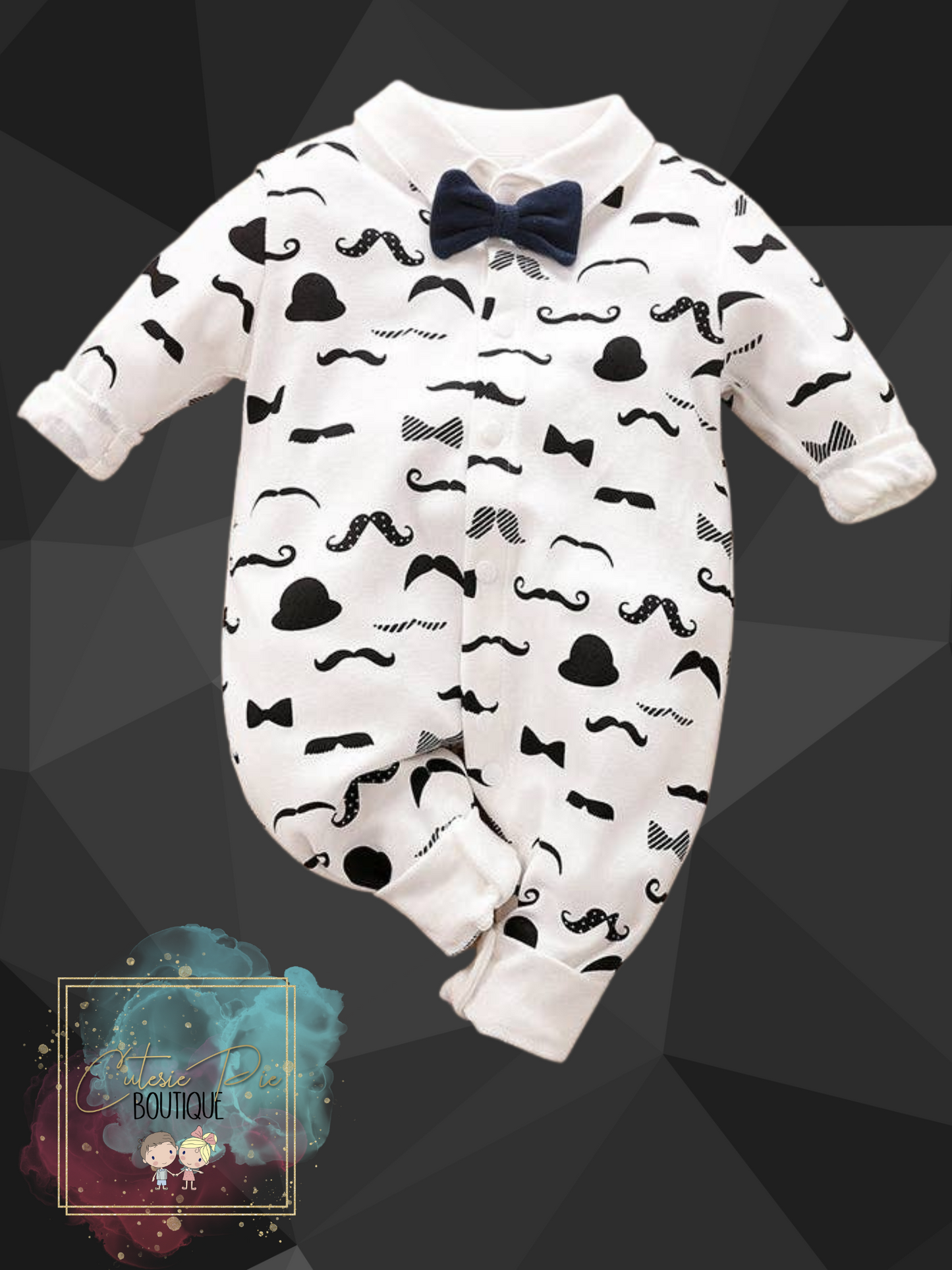 Baby Boy Moustache Onesie