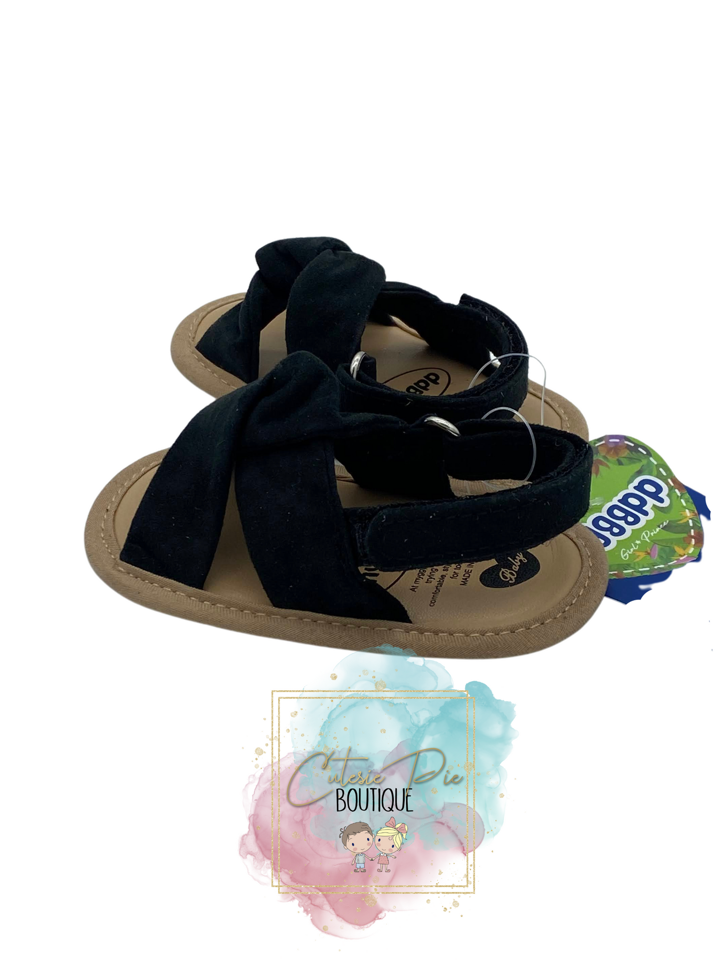 Baby Criss Cross Sandal { Black }