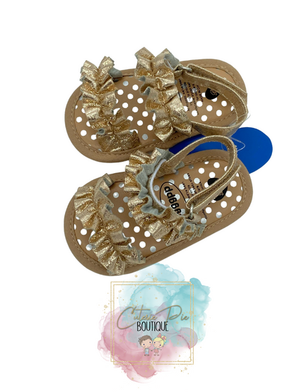 Baby Ruffle Sandal { GOLD }