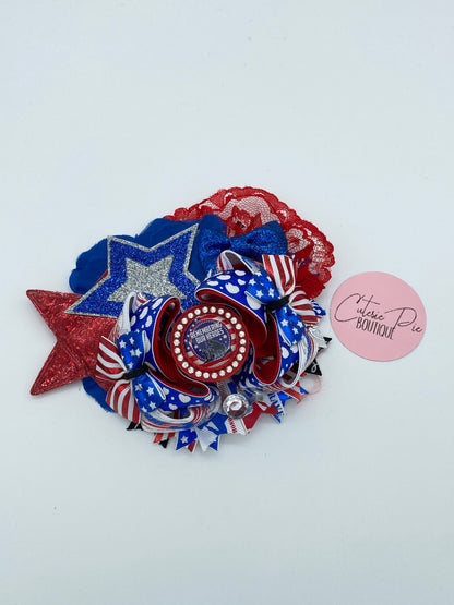 Over the Top Hair Bow - { Patriotic Collection }